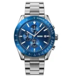 Skmei - 9253 - Elite Chronograph Watch - Silver/Blue-Steel
