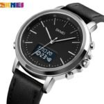 Skmei - 1652 (Strap) - Multifunctional Waterproof - Silver/Black-Leather