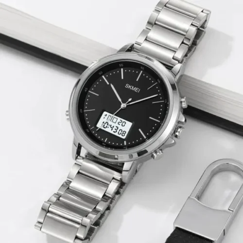 Skmei - 1652 (Chain) - Multifunctional Waterproof - Silver/White-Steel photo review