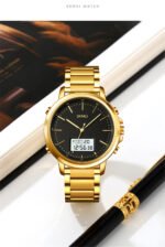 Skmei - 1652 (Chain) - Multifunctional Waterproof - Gold/White-Steel - Image 2