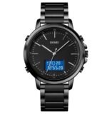 Skmei - 1652 (Chain) - Multifunctional Waterproof - Black/Black-Steel - Image 2