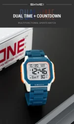 Skmei - 2264 - Multifunctional Sport Watch - Blue/White - Image 4