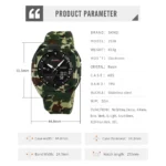 Skmei - 2328 - World Master Dual Display Watch - Green/Camo - Image 3