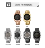 Skmei - 2413 - Minimal Elegant Square Design - Gold - Image 3