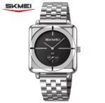 Skmei - 2413 - Minimal Elegant Square Design - Silver/Black - Image 2