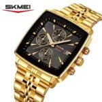 Skmei - 2434 - Men's Stainless Steel Quartz Chronograph Watch - Gold