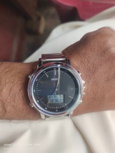 Skmei - 1652 (Chain) - Multifunctional Waterproof - Silver/White-Steel photo review