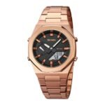 Skmei - 1816 - Dual Display luminous waterproofs 50+ timezone - RoseGold/White