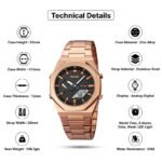 Skmei - 1816 - Dual Display luminous waterproofs 50+ timezone - RoseGold/White - Image 8