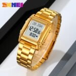 Skmei - 2277 - Qibla Azan Time Reminder Prayer Watch - Golden - Image 3