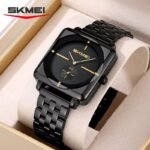 Skmei - 2413 - Minimal Elegant Square Design - Black/Black - Image 3