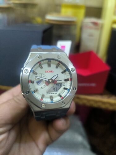 Skmei - 2243 - World time 50 Timezone-Silver/LightBlue photo review