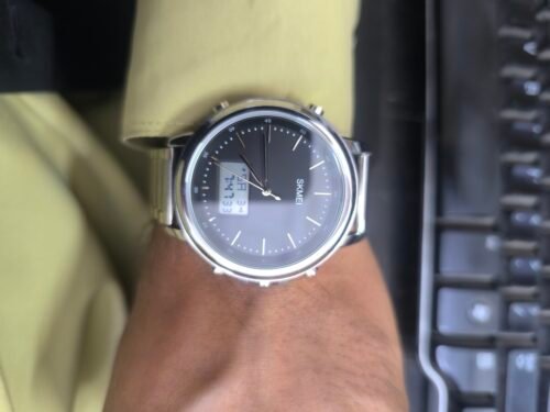 Skmei - 1652 (Chain) - Multifunctional Waterproof - Silver/Black-Steel photo review