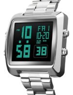 Skmei - 1369 - Digital Luxury Gents Stainless Steel Watch - Silver - Image 6