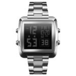 Skmei - 1369 - Digital Luxury Gents Stainless Steel Watch - Silver