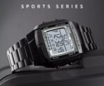Skmei - 1381 - Digital Stainless Steel Watch - Black - Image 5