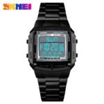 Skmei - 1381 - Digital Stainless Steel Watch - Black - Image 2