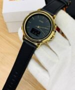 Skmei - 1652 (Strap) - Multifunctional Waterproof - Gold/Black-Leather - Image 4