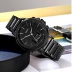 Skmei - 1652 (Chain) - Multifunctional Waterproof - Black/Black-Steel