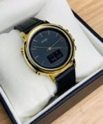 Skmei - 1652 (Strap) - Multifunctional Waterproof - Gold/Black-Leather - Image 2