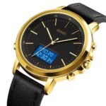 Skmei - 1652 (Strap) - Multifunctional Waterproof - Gold/Black-Leather - Image 3