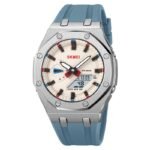 Skmei - 2243 - World time 50 Timezone-Silver/LightBlue