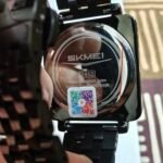 Skmei - 2413 - Minimal Elegant Square Design - Black/Titanium photo review