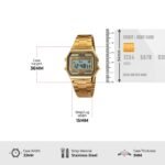 Skmei - 1123 - Digital Stainless Steel Watch - Gold - Image 4