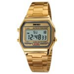 Skmei - 1123 - Digital Stainless Steel Watch - Gold