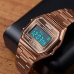 Skmei - 1123 - Digital Stainless Steel Watch - Coffee/Gold - Image 2
