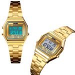 Skmei 1415 - Women Digital Stainless Steel Water Resistant - Gold - Image 3