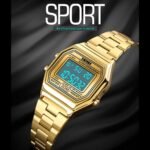 Skmei 1415 - Women Digital Stainless Steel Water Resistant - Gold - Image 5