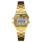 Skmei 1415 - Women Digital Stainless Steel Water Resistant - Gold