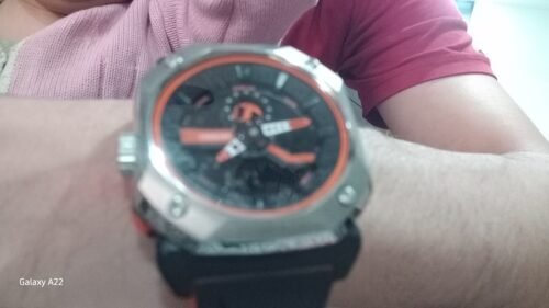 SKMEI - 2272 - Rugged Luxury Sports Watch - Black/Orange photo review