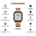 Skmei - 1888 - Digital Dial Step Count Pedometer Stainless Steel Watch - Rosegold - Image 6