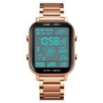 Skmei - 1888 - Digital Dial Step Count Pedometer Stainless Steel Watch - Rosegold - Image 5