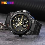 SKMEI 2031 Rugged Digital Sports Watch - Black/Gold - Image 3