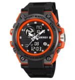 SKMEI 2031 Rugged Digital Sports Watch - Orange/Black - Image 2
