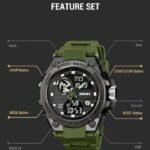 SKMEI 2031 Rugged Digital Sports Watch - Army/Green - Image 3