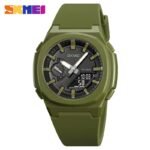 Skmei - 2091 - Digital Analog World Time Watch - ArmyGreen/Black - Image 3