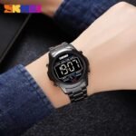 SKMEI - 2127 - Digital LED Waterproof Watch - Black/Black - Image 2