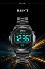 SKMEI - 2127 - Digital LED Waterproof Watch - Black/Black - Image 4