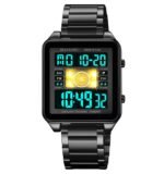 SKMEI 2136 Multi-Display Digital Chronograph Sports Watch - Black/Black - Image 4