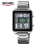 SKMEI 2136 Multi-Display Digital Chronograph Sports Watch- Silver/White - Image 4