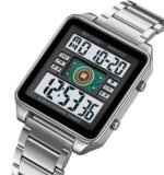 SKMEI 2136 Multi-Display Digital Chronograph Sports Watch- Silver/White