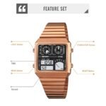 SKMEI 2198 Digital Thermometer Multifunctional Watch - rosegold - Image 2