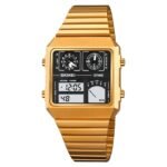 SKMEI 2198 Digital Thermometer Multifunctional Watch - gold