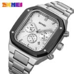SKMEI - 2201 - Square Chronograph Watch - Silver
