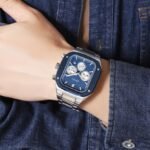 SKMEI - 2201 - Square Chronograph Watch - Blue - Image 5