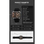 SKMEI 2229 Multi-Zone Analog Digital Sports Watch - Black/Black-Leather - Image 4